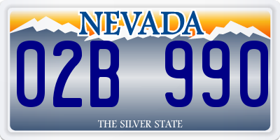 NV license plate 02B990