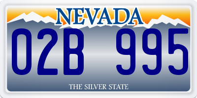 NV license plate 02B995