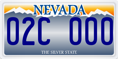 NV license plate 02C000