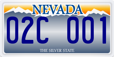 NV license plate 02C001
