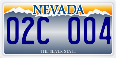 NV license plate 02C004