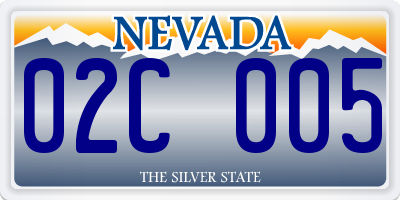 NV license plate 02C005