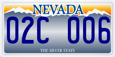 NV license plate 02C006