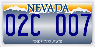 NV license plate 02C007