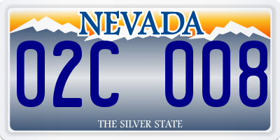 NV license plate 02C008