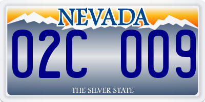 NV license plate 02C009