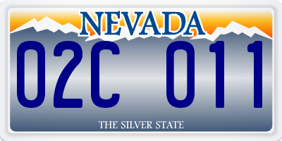 NV license plate 02C011