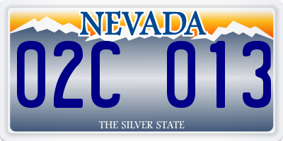 NV license plate 02C013