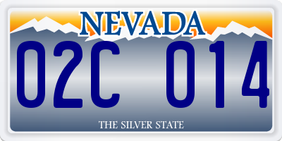 NV license plate 02C014