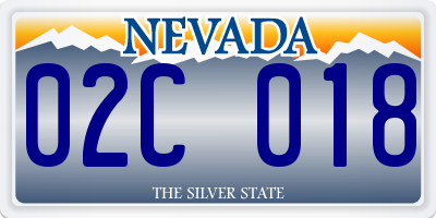 NV license plate 02C018