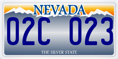 NV license plate 02C023