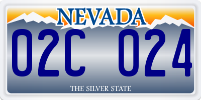 NV license plate 02C024