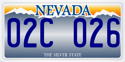 NV license plate 02C026