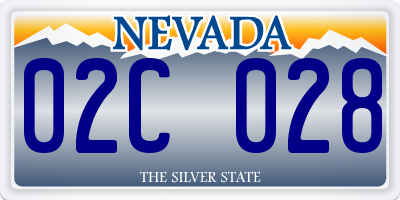 NV license plate 02C028