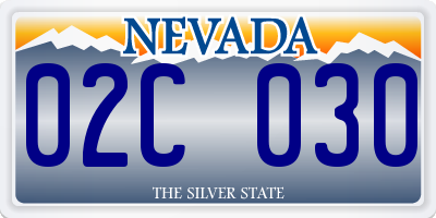 NV license plate 02C030