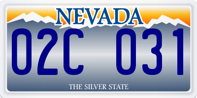 NV license plate 02C031