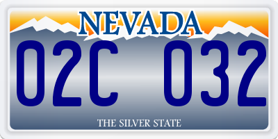 NV license plate 02C032