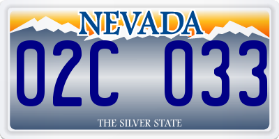 NV license plate 02C033