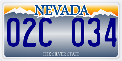 NV license plate 02C034