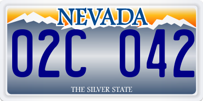 NV license plate 02C042