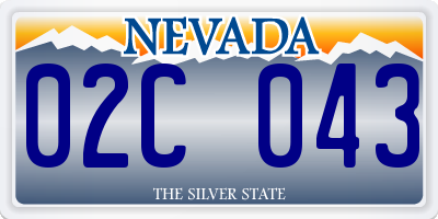 NV license plate 02C043