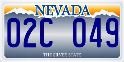 NV license plate 02C049