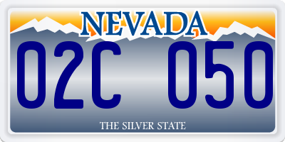 NV license plate 02C050