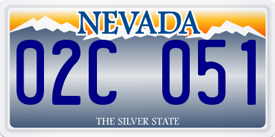 NV license plate 02C051