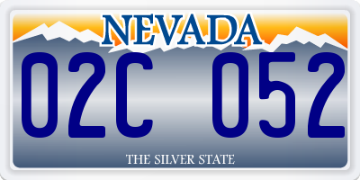 NV license plate 02C052