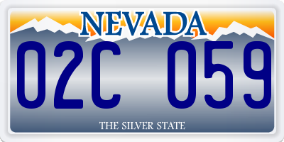 NV license plate 02C059