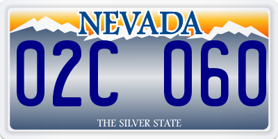 NV license plate 02C060