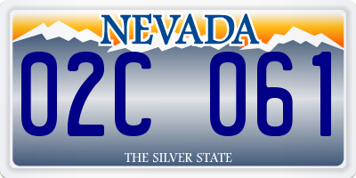 NV license plate 02C061