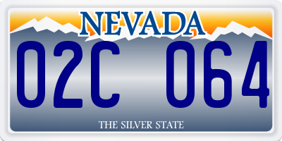 NV license plate 02C064