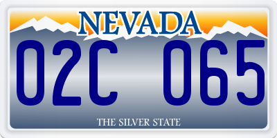 NV license plate 02C065