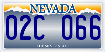 NV license plate 02C066