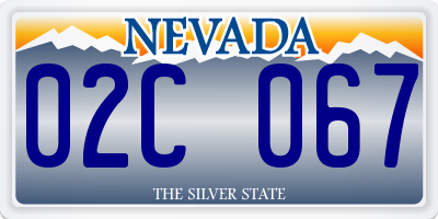 NV license plate 02C067