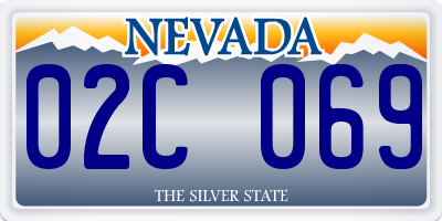 NV license plate 02C069