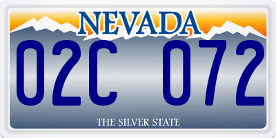 NV license plate 02C072