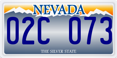 NV license plate 02C073