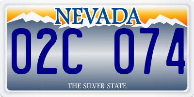 NV license plate 02C074