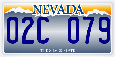 NV license plate 02C079