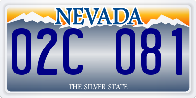 NV license plate 02C081