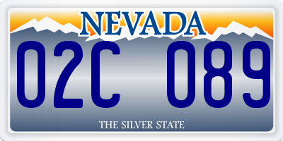 NV license plate 02C089