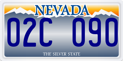 NV license plate 02C090