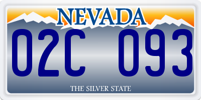 NV license plate 02C093