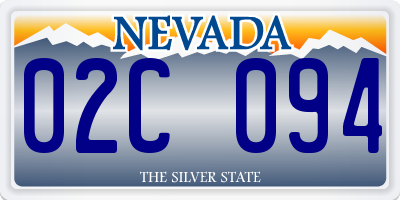 NV license plate 02C094