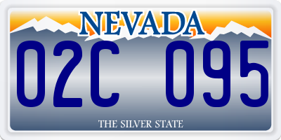 NV license plate 02C095