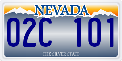 NV license plate 02C101