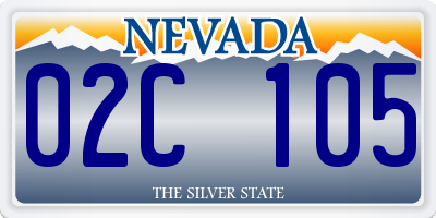 NV license plate 02C105