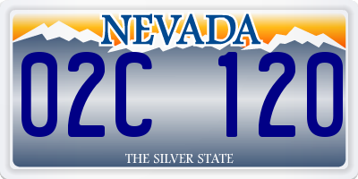 NV license plate 02C120